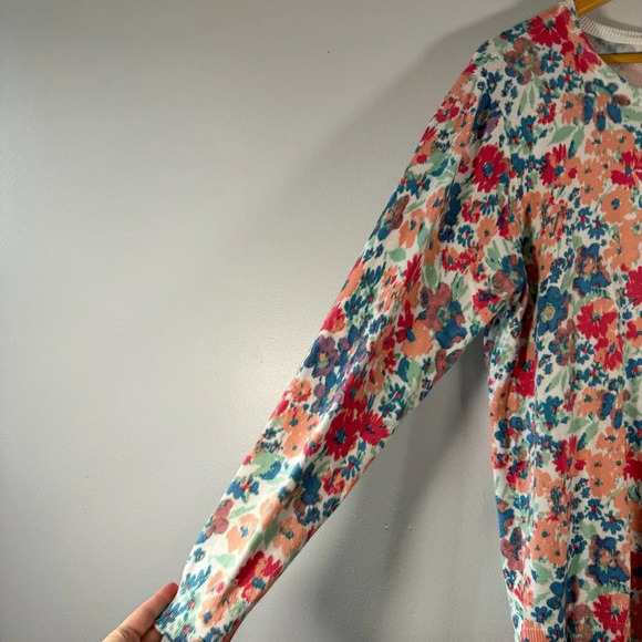 Blair Bright Floral Lightweight Button Cardigan Women's Size Medium - Picture 3 of 8